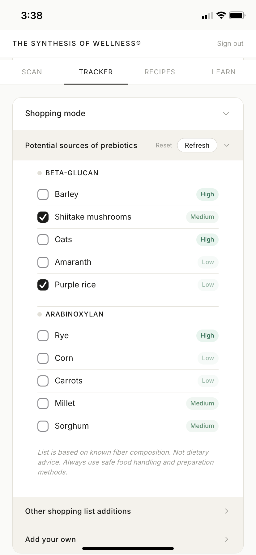 Prebiotos — Potential Prebiotics Wheel